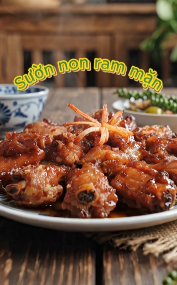 Sườn non ram mặn ngọt, món ăn đơn giản nhưng thật ngon cơm