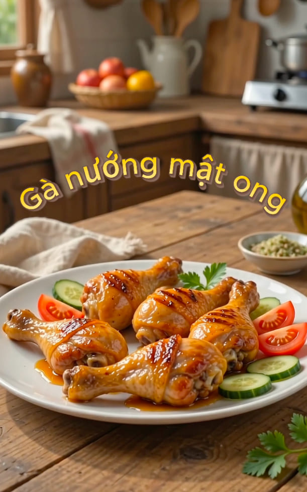 2 cách làm đùi gà nướng mật ong vàng óng, thơm nứt mũi