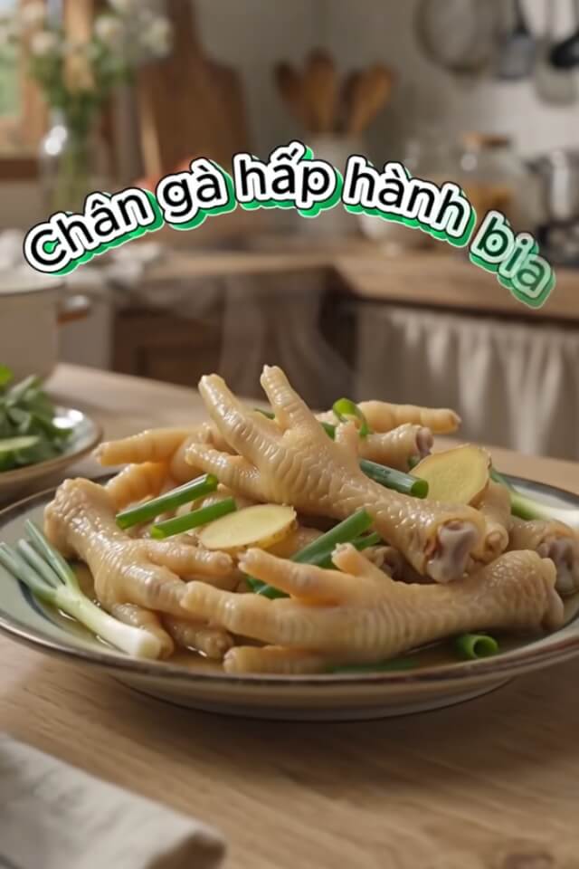 4 cách làm chân gà hấp hành giòn thơm nức mũi, da không rách
