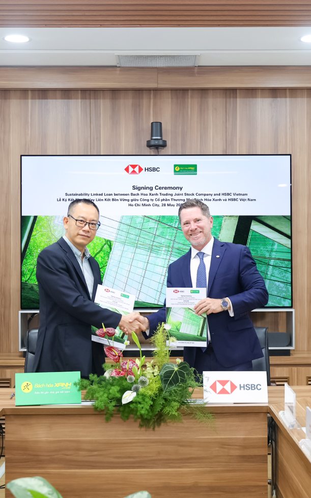 HSBC Việt Nam cấp tín dụng thương mại liên kết bền vững cho Bách Hóa XANH