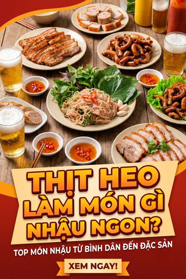 Thịt heo làm món gì nhậu ngon? Gợi ý từ bình dân đến đặc sản