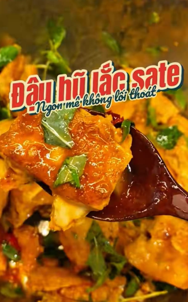 Cách làm đậu hũ lắc sa tế đơn giản, siêu nhanh, lai rai đỉnh chóp