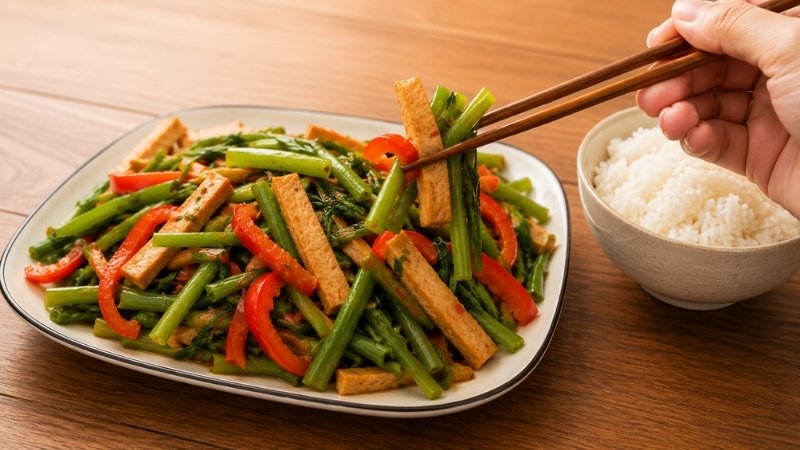 Gỏi đậu hũ rau muống