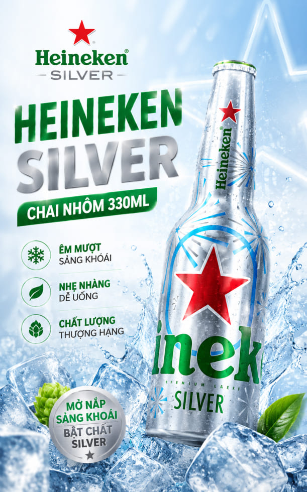 Bia Heineken Silver chai nhôm có ngon không? Review chi tiết từ A-Z