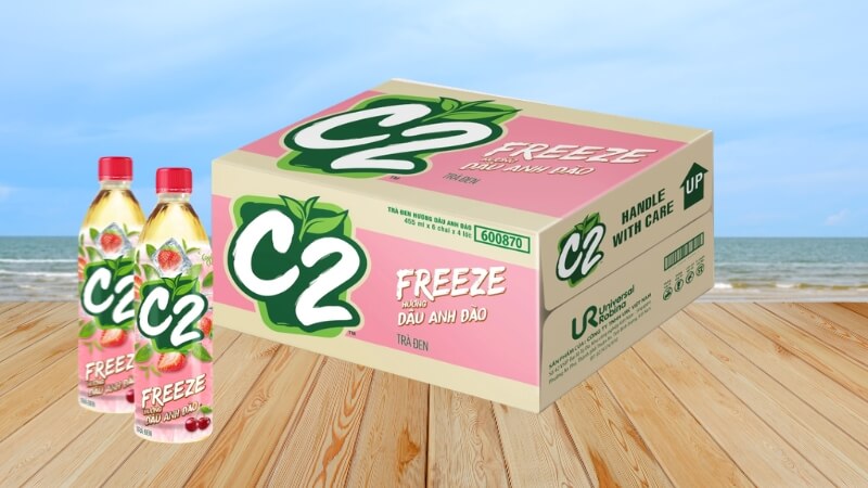 Giá thùng 24 chai C2 dâu anh đào