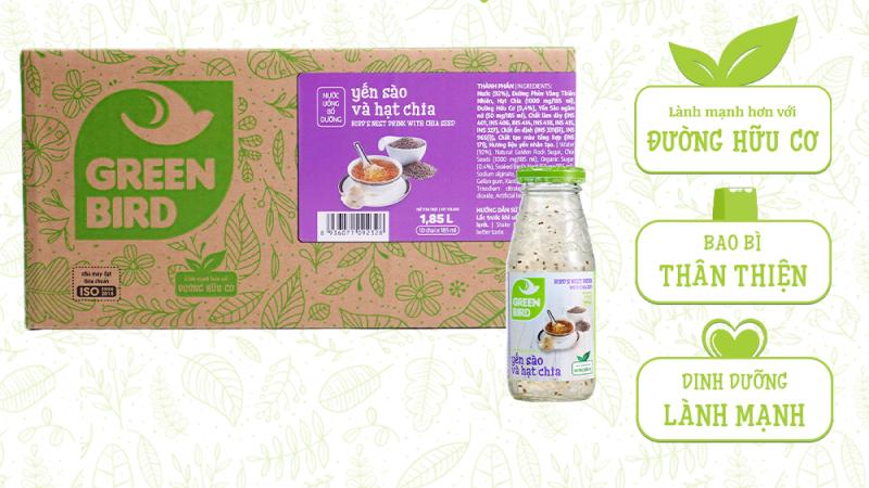 Thành phần có trong yến sào hạt chia Green Bird