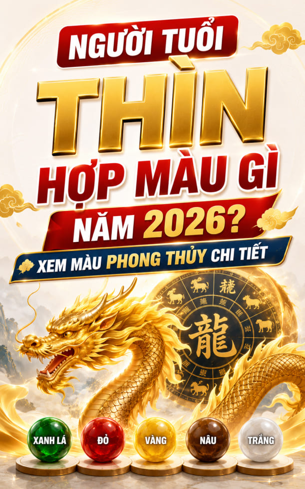 Người tuổi Thìn hợp màu gì năm 2026? Xem màu phong thủy chi tiết