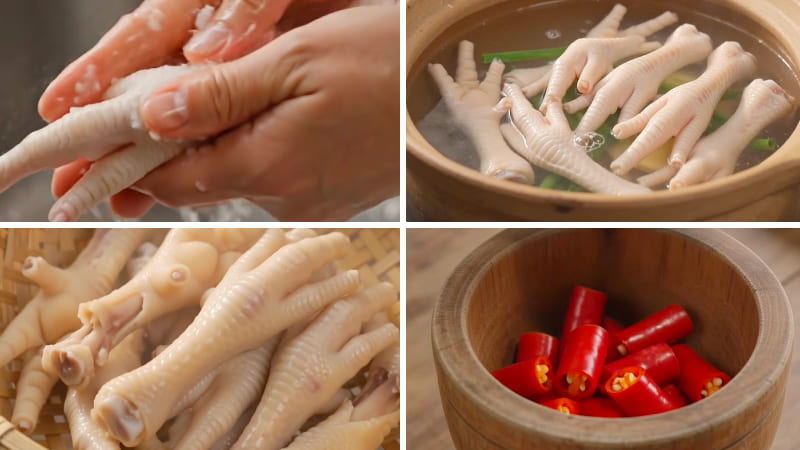 Preparing Chicken Feet