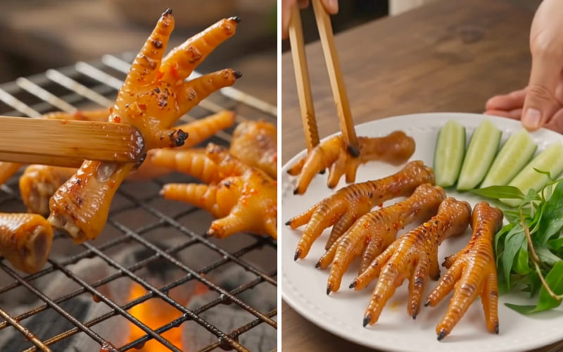 Grilled Chicken Feet with Chili Salt