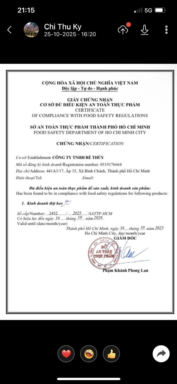 CÔNG TY TNHH BÉ THÚY