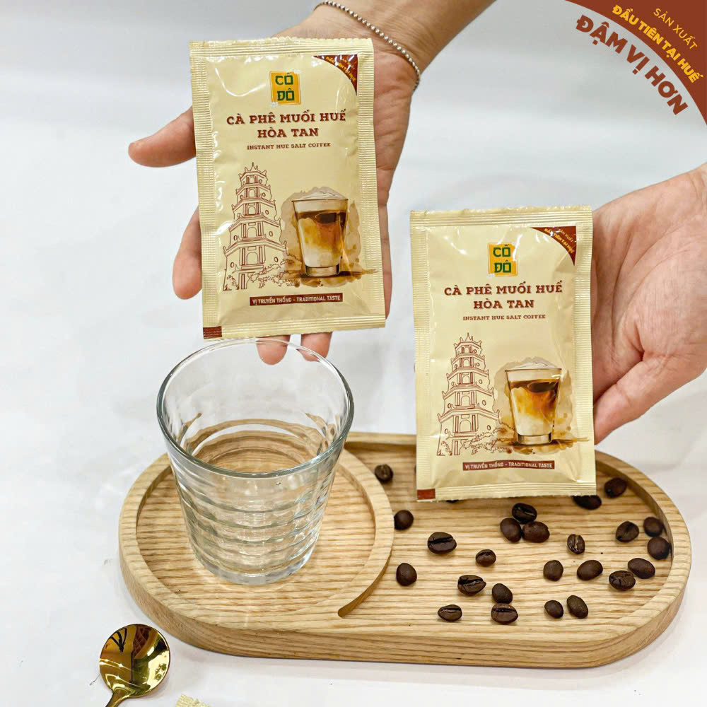 Dây 10 gói Cà Phê Muối Huế Hòa Tan (10 gói x 18g)
