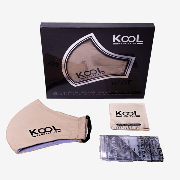 Khẩu Trang Chống Nắng 4 In 1 Kool NeoMask VC (Màu Kem)