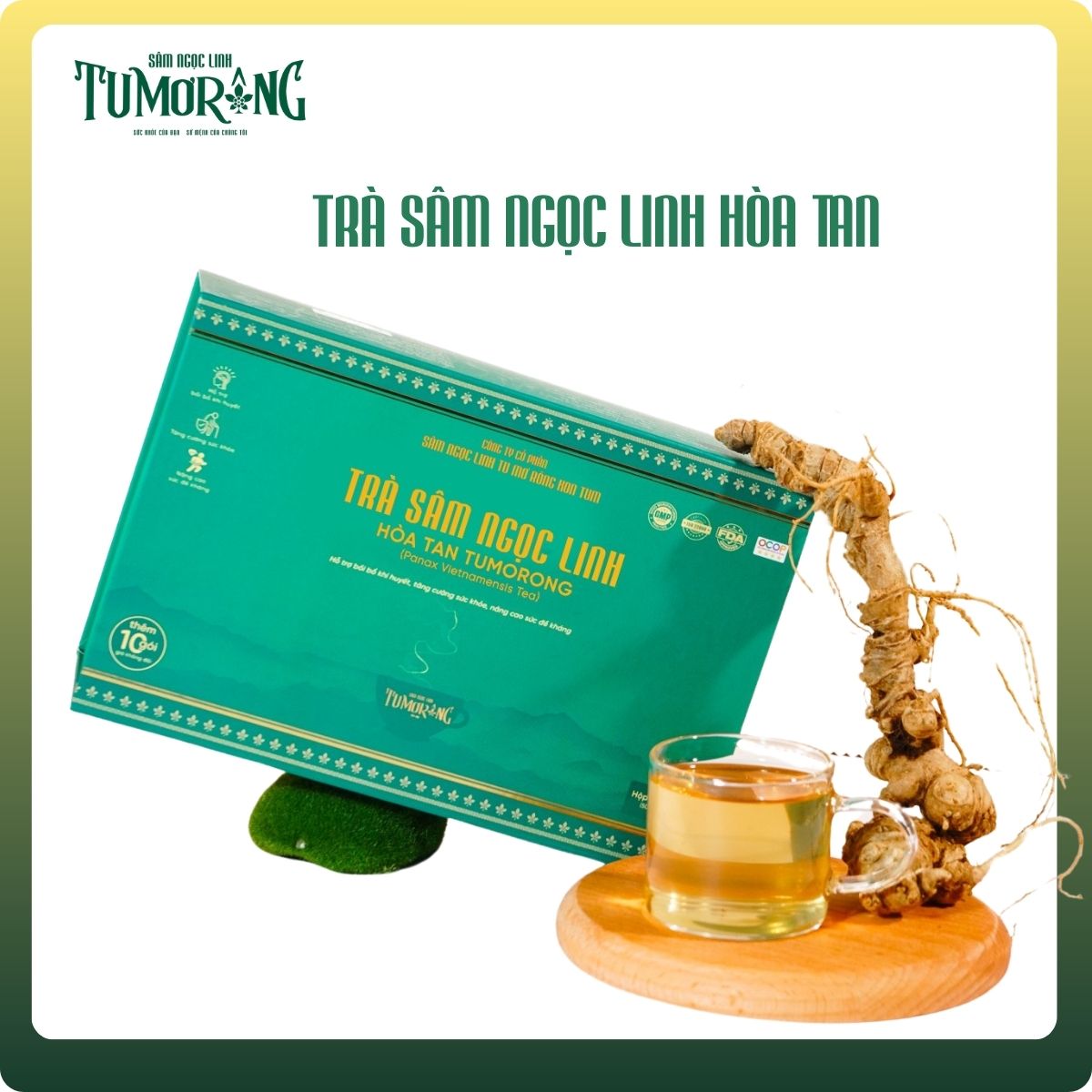 TRÀ SÂM NGỌC LINH HOÀ TAN TU MƠ RÔNG