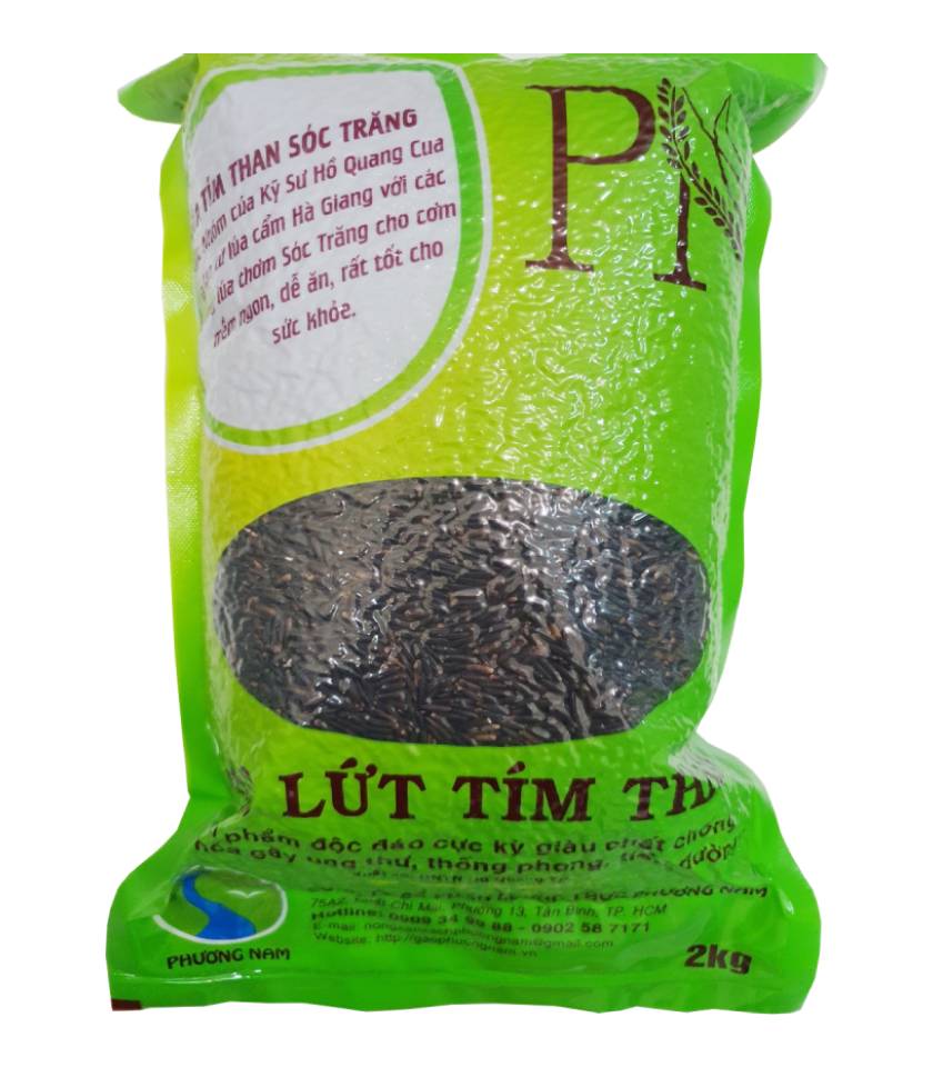 Gạo Lứt Tím Than Sóc Trăng - Túi 2kg