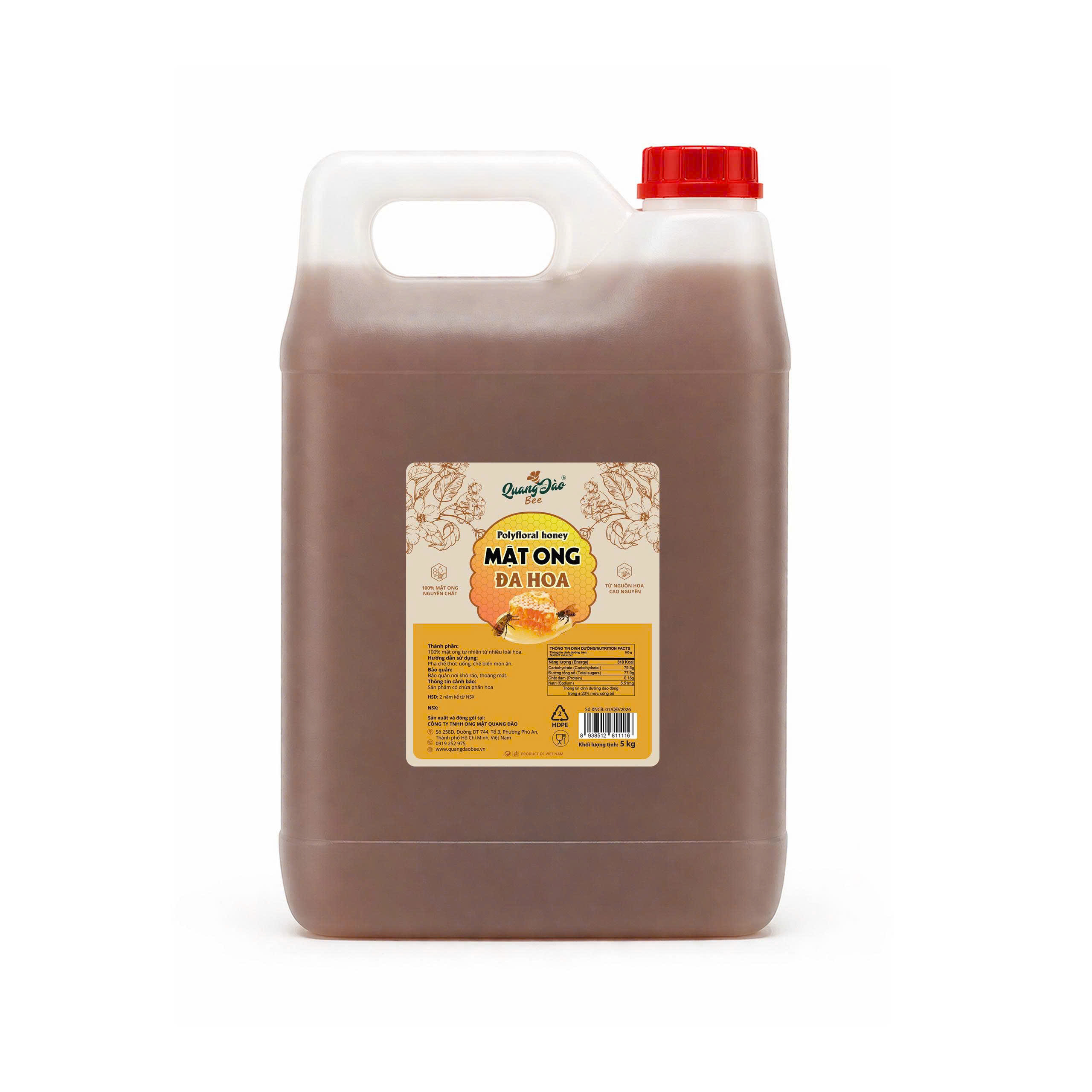 Mật ong đa hoa Quang Đào Bee 5 kg