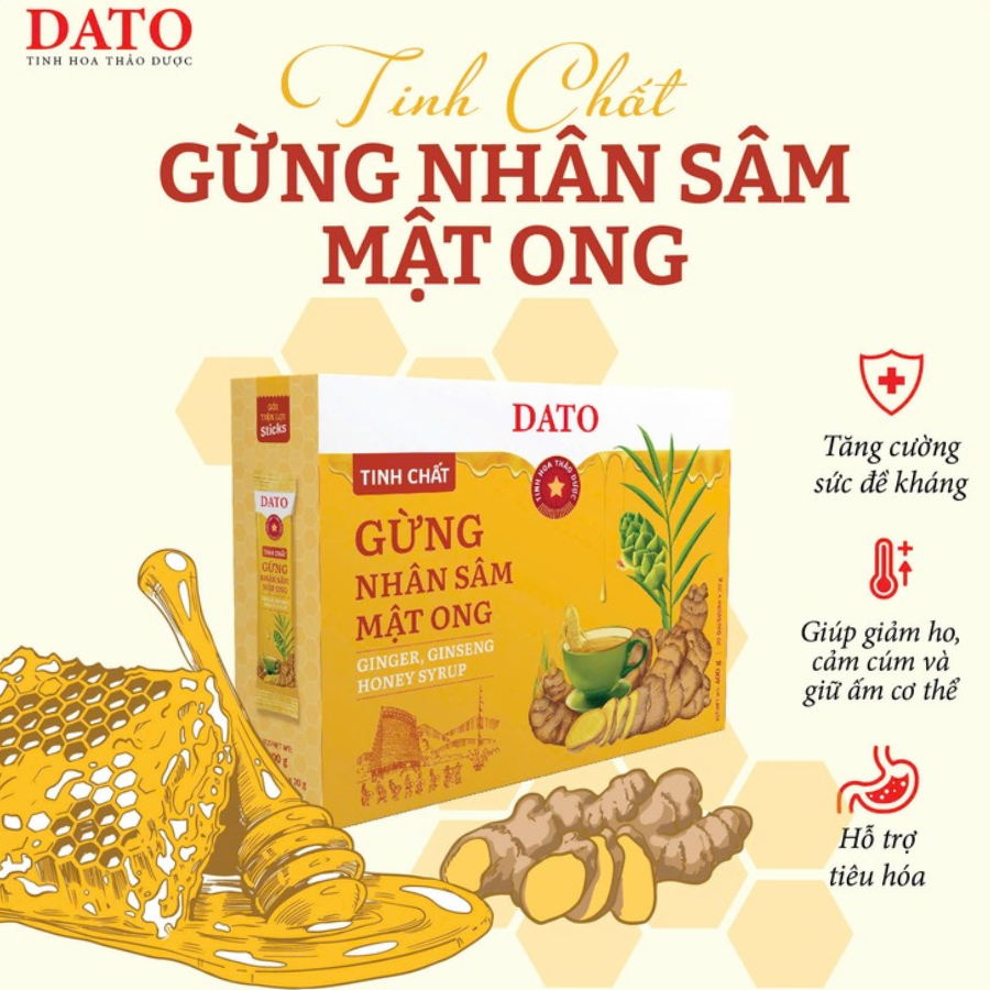 Tinh chất gừng nhân sâm mật ong