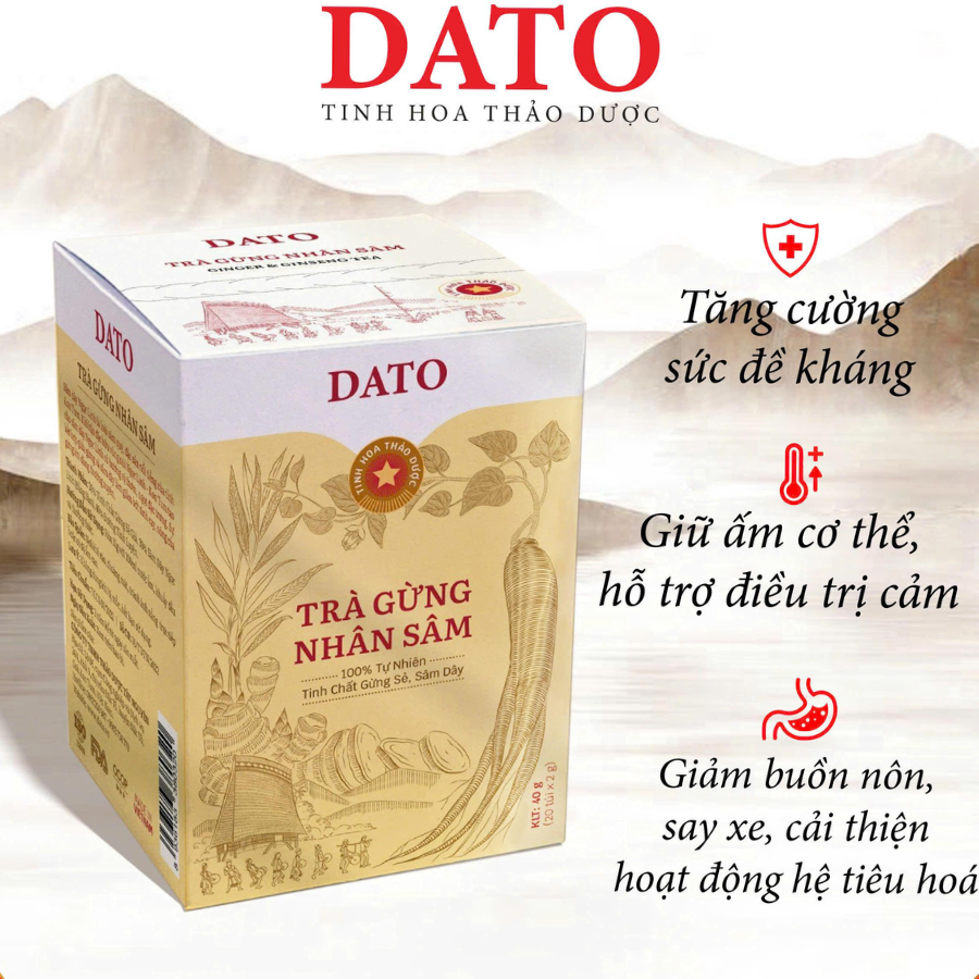 Trà gừng nhân sâm