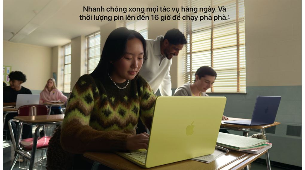 Thời lượng pin của MacBook Neo giúp người dùng yên tâm sử dụng liên tục