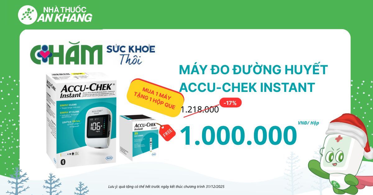 Chăm sức khỏe cùng Máy đo đường huyết Accu-Chek® Instant