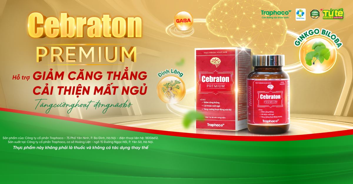 Chăm sóc não bộ, hỗ trợ giấc ngủ cùng Cebraton Premium