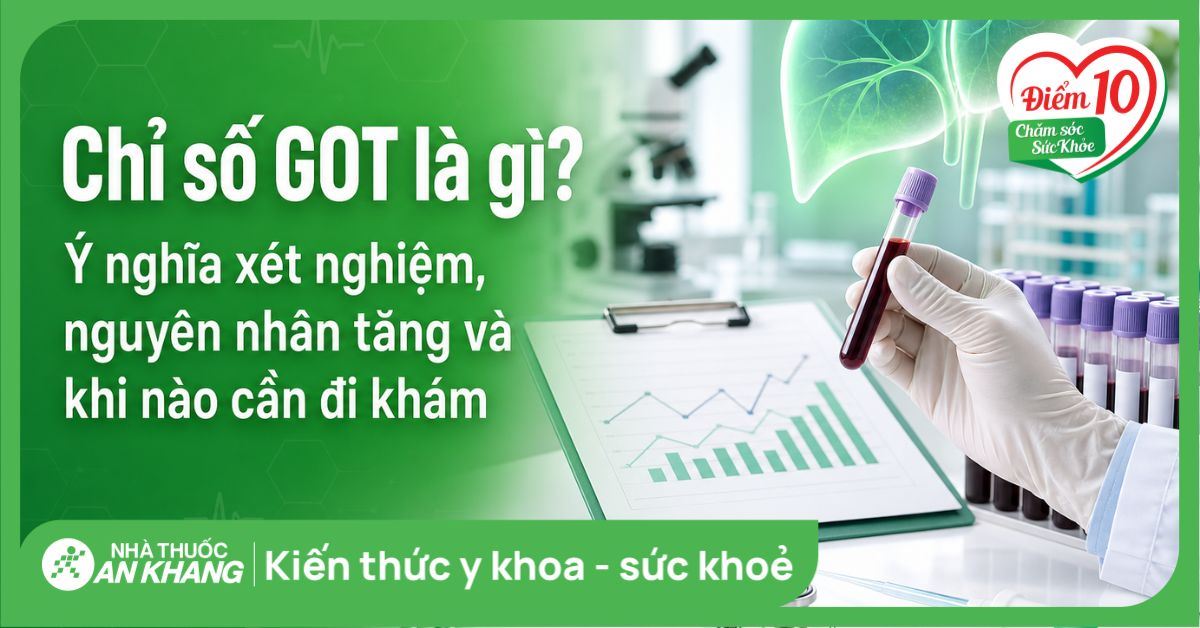 Chỉ số GOT là gì? Ý nghĩa xét nghiệm, nguyên nhân tăng và khi nào cần đi khám