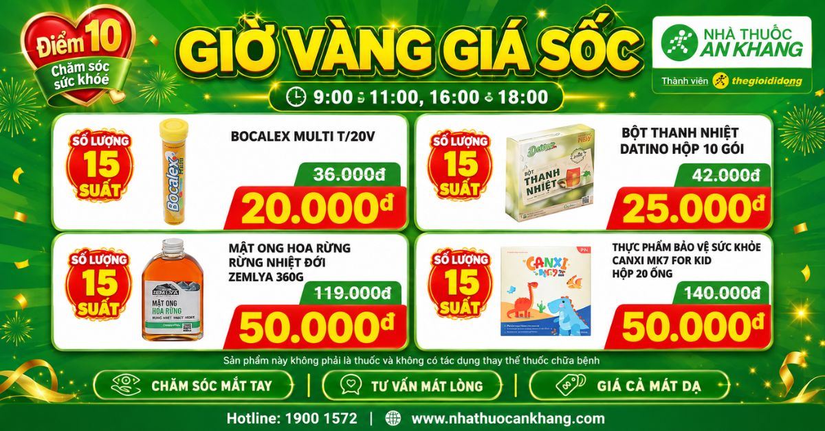 (14/08 - 16/08) Giờ vàng giá sốc - Săn deal chăm sóc sức khỏe