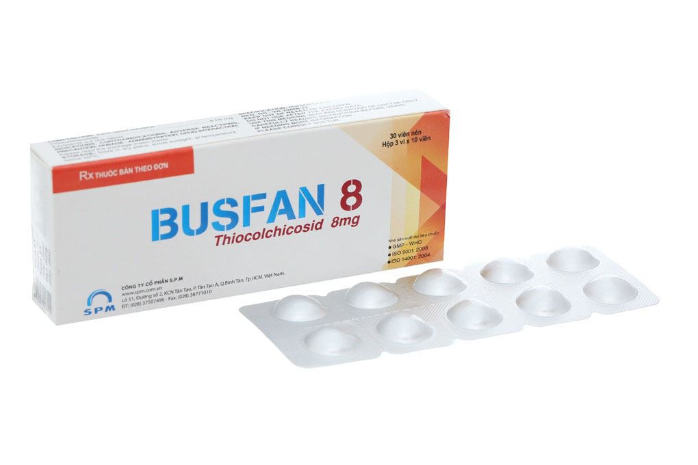 Busfan 8mg giãn cơ, trị đau do co cứng cơ