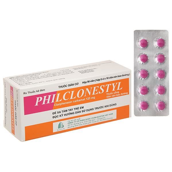 Philclonestyl 125mg trị đau do co cứng cơ