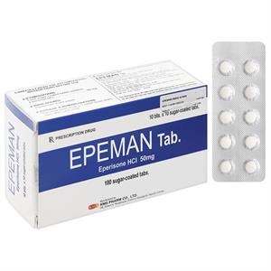 Epeman Tab. 50mg giúp cải thiện chứng tăng trương lực cơ, liệt cơ