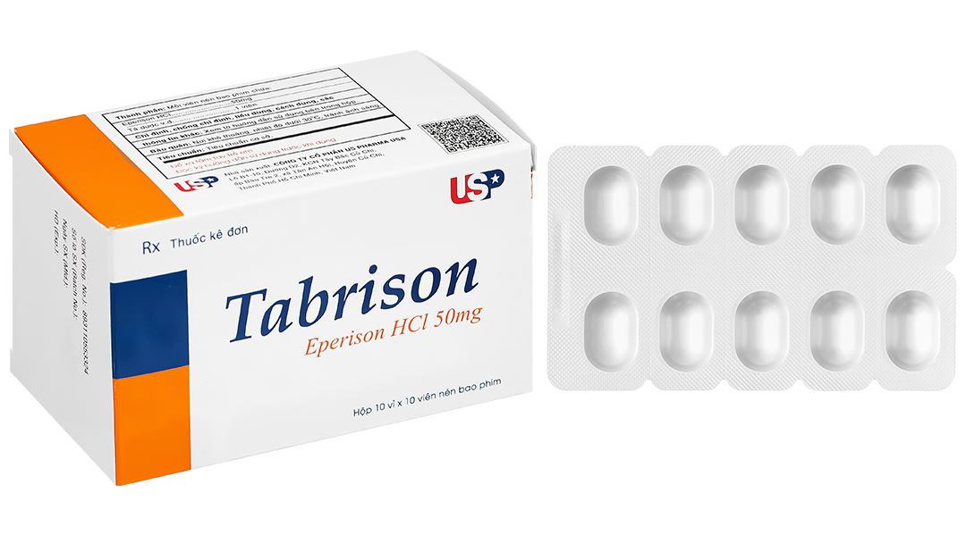 Tabrison 50mg cải thiện chứng tăng trương lực cơ, hội chứng đốt sống cổ