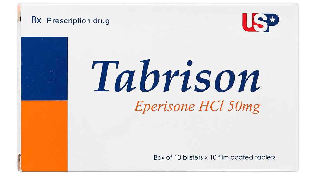 Tabrison 50mg cải thiện chứng tăng trương lực cơ, hội chứng đốt sống cổ
