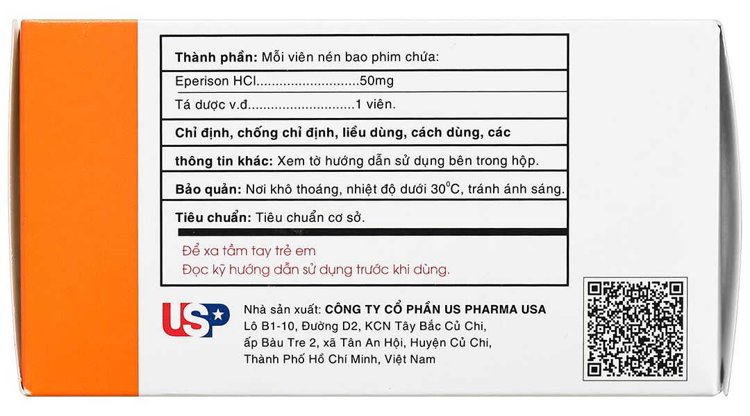 Tabrison 50mg cải thiện chứng tăng trương lực cơ, hội chứng đốt sống cổ