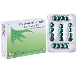 Viên xông Hương Tràm Vim Báo Gấm trị cảm cúm, sát trùng mũi, họng
