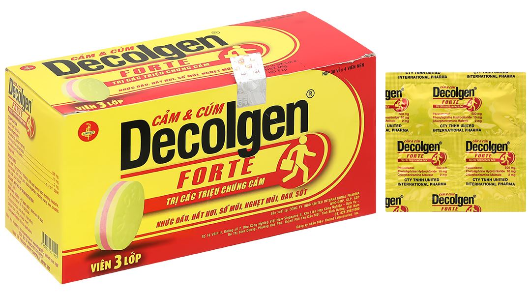 Decolgen Forte trị các triệu chứng cảm thông thường, viêm mũi dị ứng