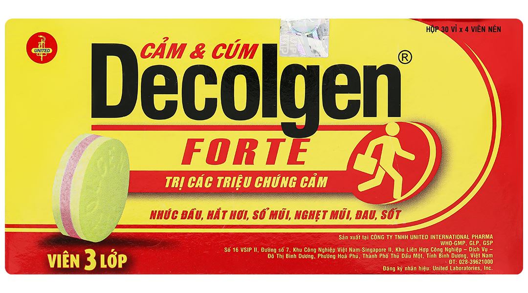 Decolgen Forte trị các triệu chứng cảm thông thường, viêm mũi dị ứng