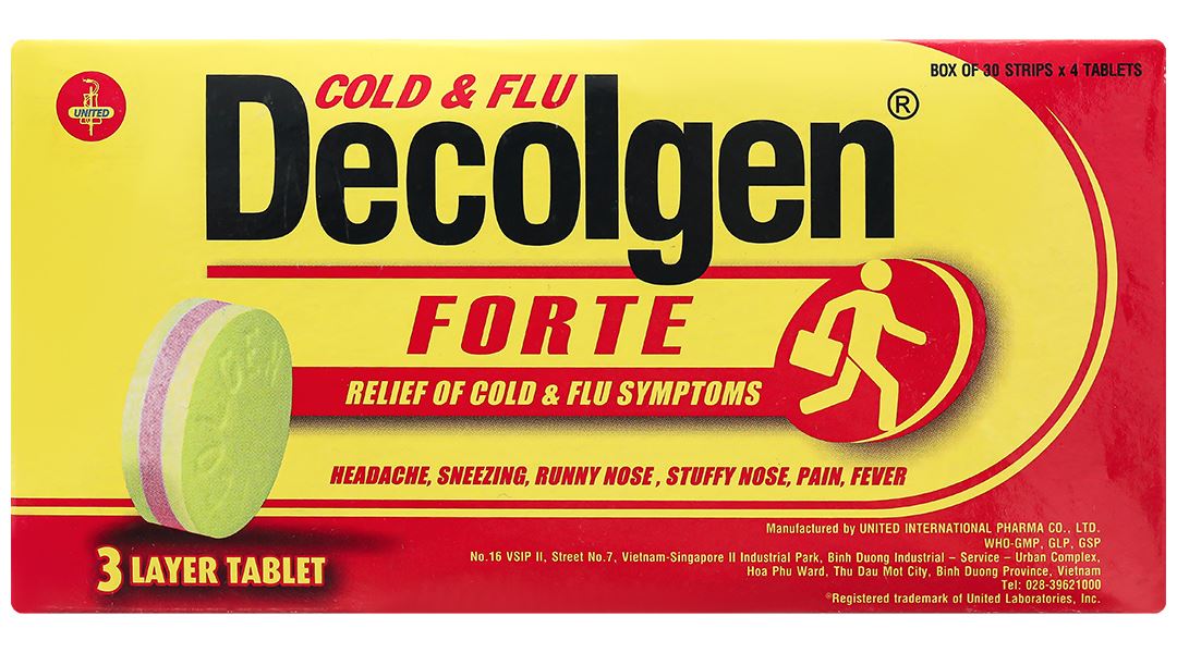 Decolgen Forte trị các triệu chứng cảm thông thường, viêm mũi dị ứng