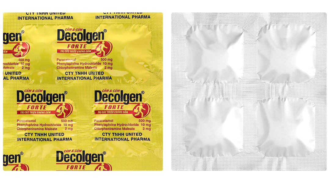 Decolgen Forte trị các triệu chứng cảm thông thường, viêm mũi dị ứng
