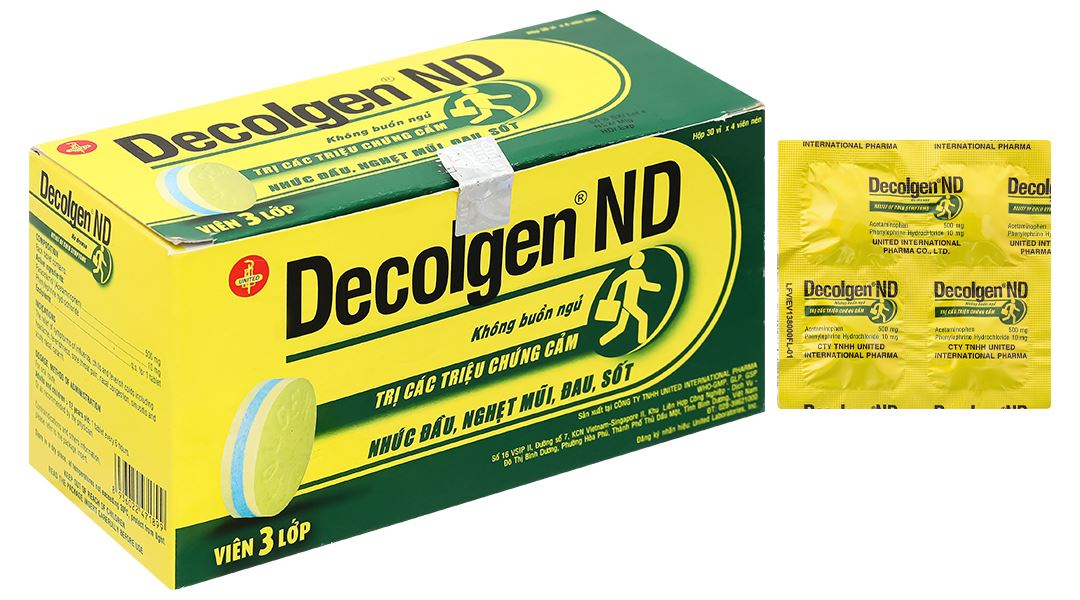 Decolgen ND trị triệu chứng cảm thông thường, viêm mũi dị ứng