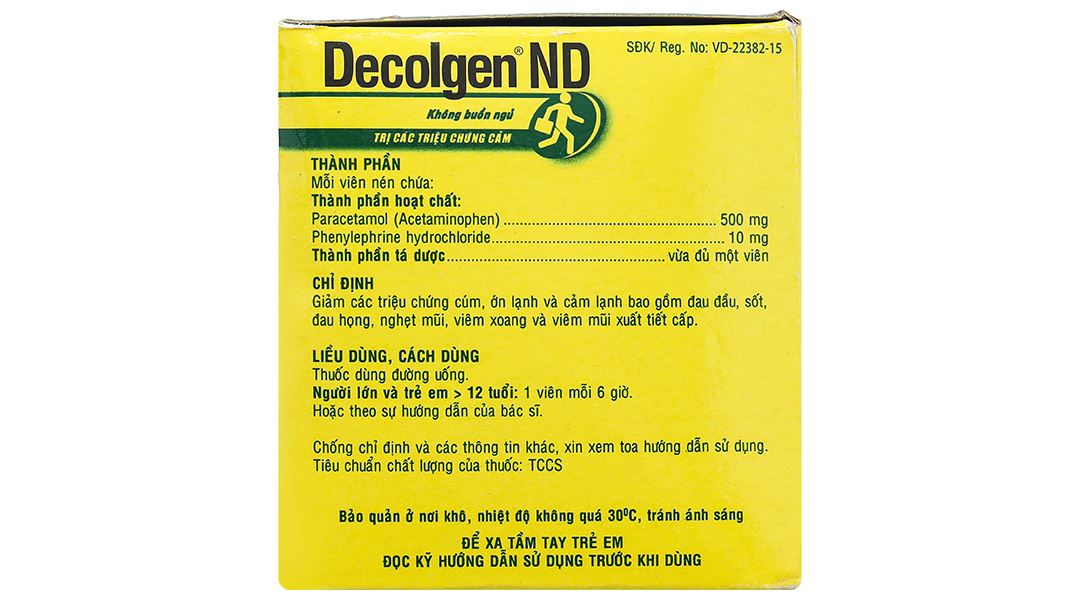 Decolgen ND trị triệu chứng cảm thông thường, viêm mũi dị ứng
