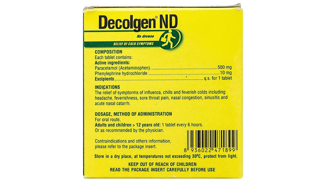Decolgen ND trị triệu chứng cảm thông thường, viêm mũi dị ứng