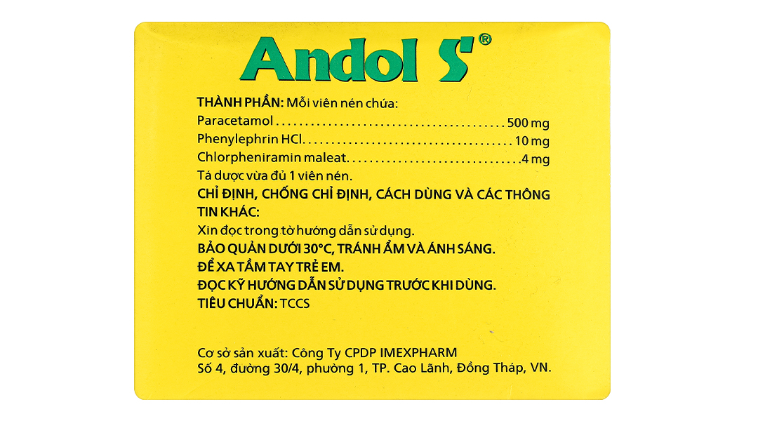 4. Tác dụng phụ của thuốc Andol S