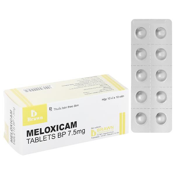 Meloxicam Brawn 7.5mg giảm đau, kháng viêm xương khớp
