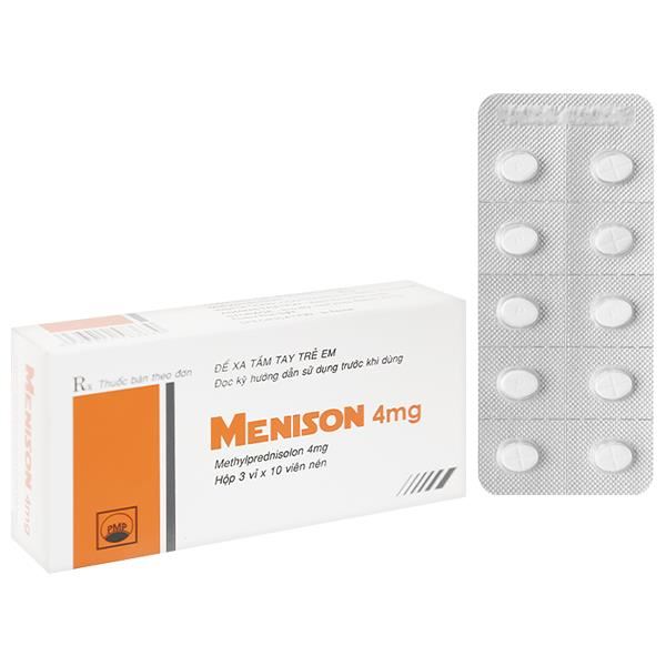 Menison 4mg trị các bệnh liên quan đến viêm khớp dạng thấp, dị ứng