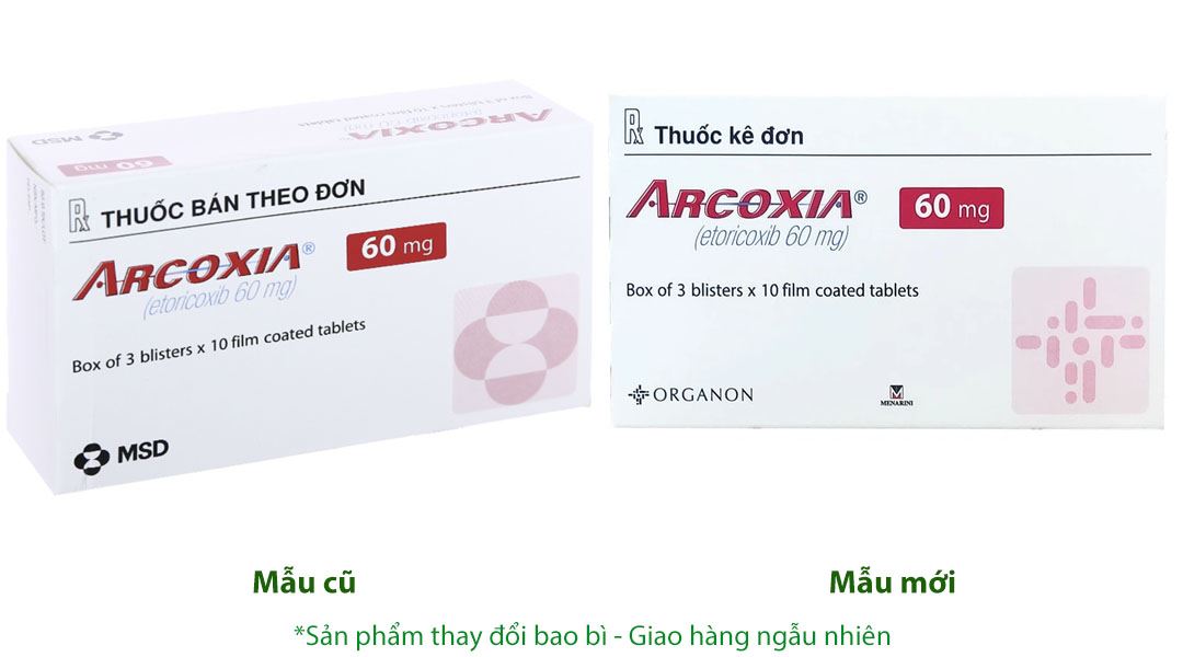 Arcoxia 60mg giảm đau, kháng viêm xương khớp