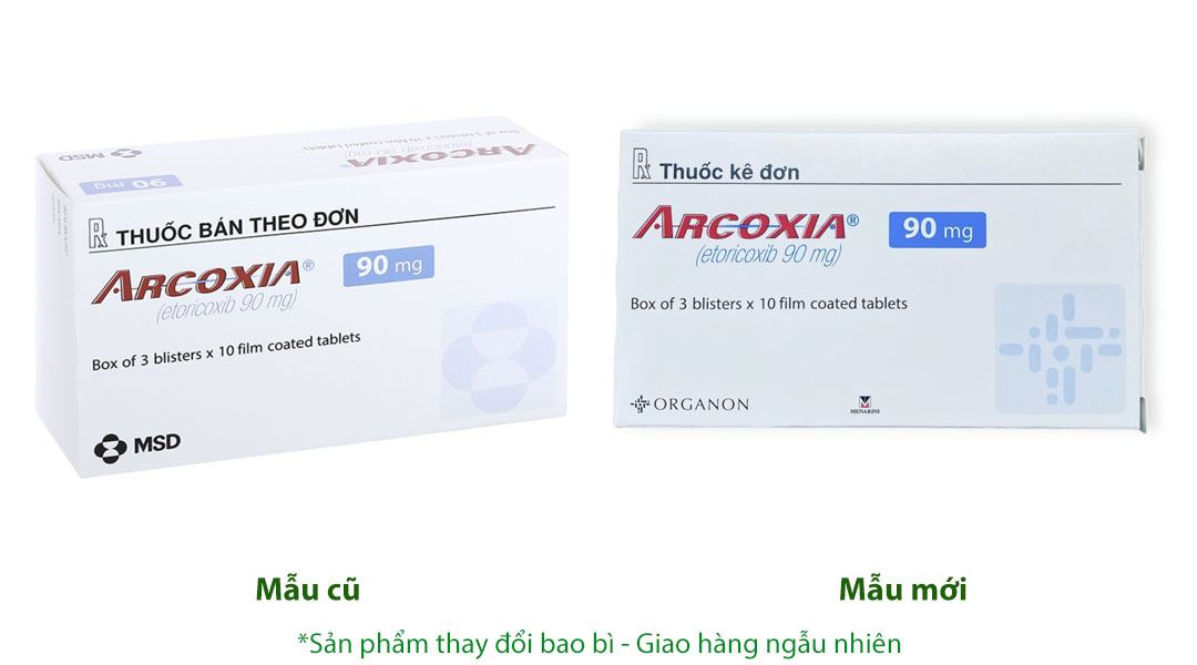 Arcoxia 90mg giảm đau, kháng viêm xương khớp