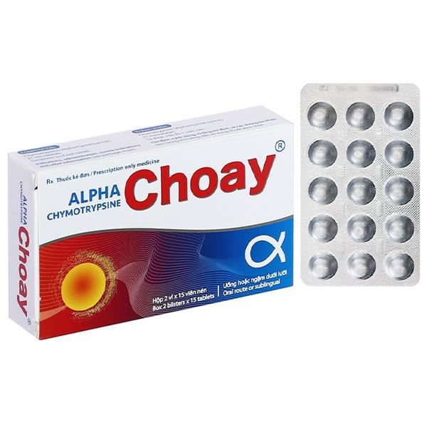 Alpha Chymotrypsine Choay 21µkatals điều trị phù nề sau chấn thương