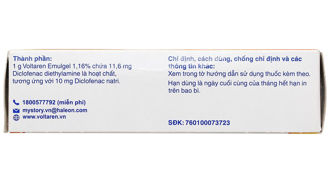 Gel bôi Voltaren Emulgel 1% giảm đau, kháng viêm xương khớp