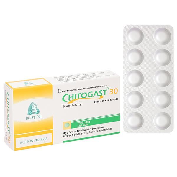 Chitogast 30 trị triệu chứng các bệnh viêm xương khớp cấp và mạn tính