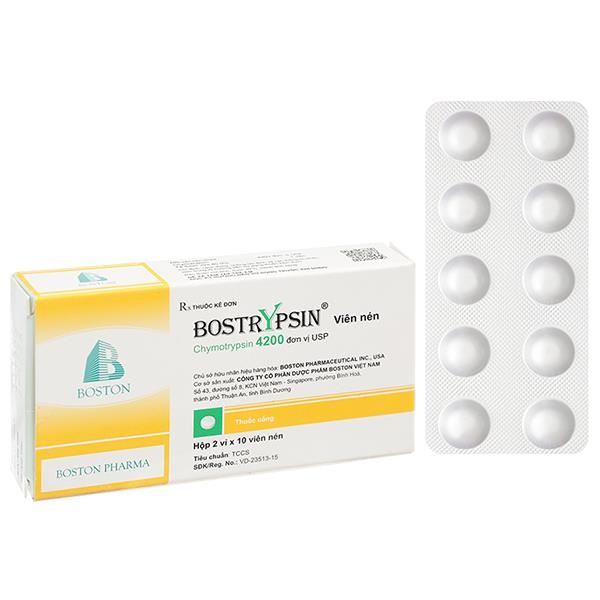 Bostrypsin 4200 USP trị phù nề sau chấn thương, phẫu thuật