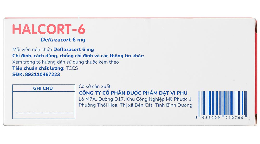 Halcort-6 thuốc kháng viêm, trị viêm khớp dạng thấp